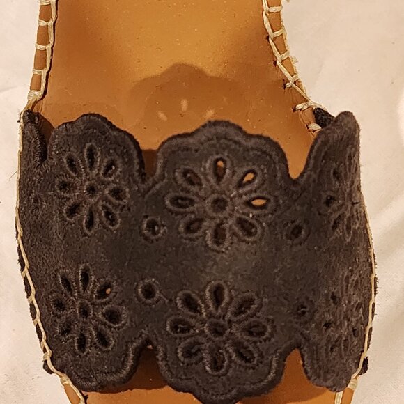 Excellent  EU39 Chloe Wedges Platform Sandal Dk Brown Espadrille Embroidered - Picture 7 of 12